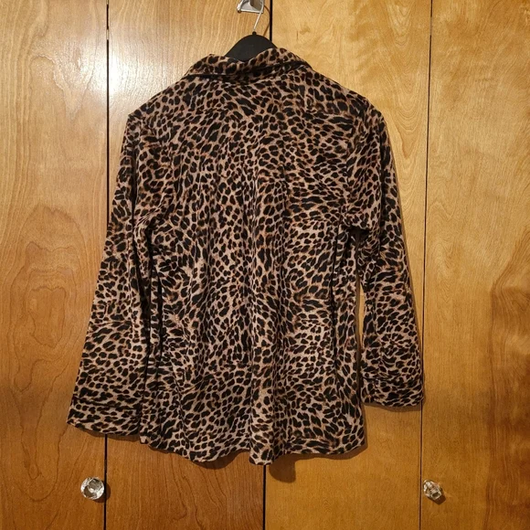 Donna Karan pajama set velour leopard print Size Large - Picture 7 of 13